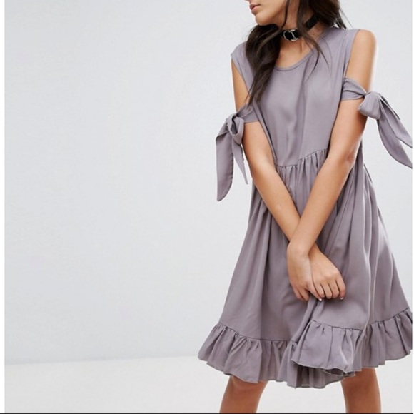 ASOS Milk.It | cold shoulder frill dress - Picture 1 of 16